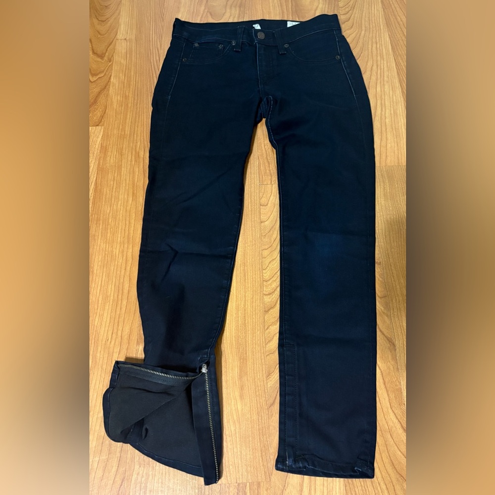 Rag And Bone Zipper Capri Midnight Black Jeans Size 25 Style: W15271382IN